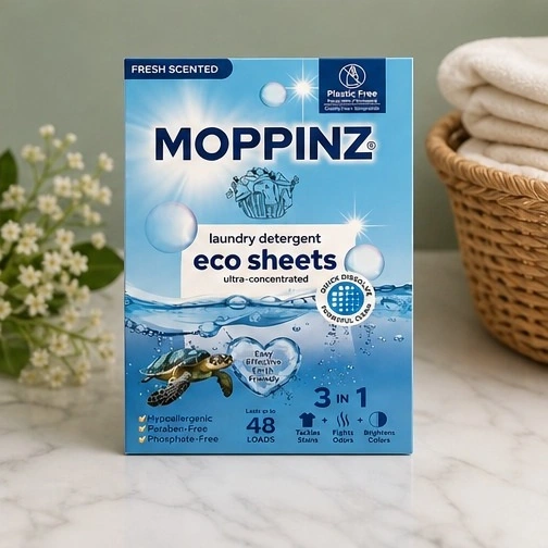 Moppinz Eco Laundry Sheets — front view